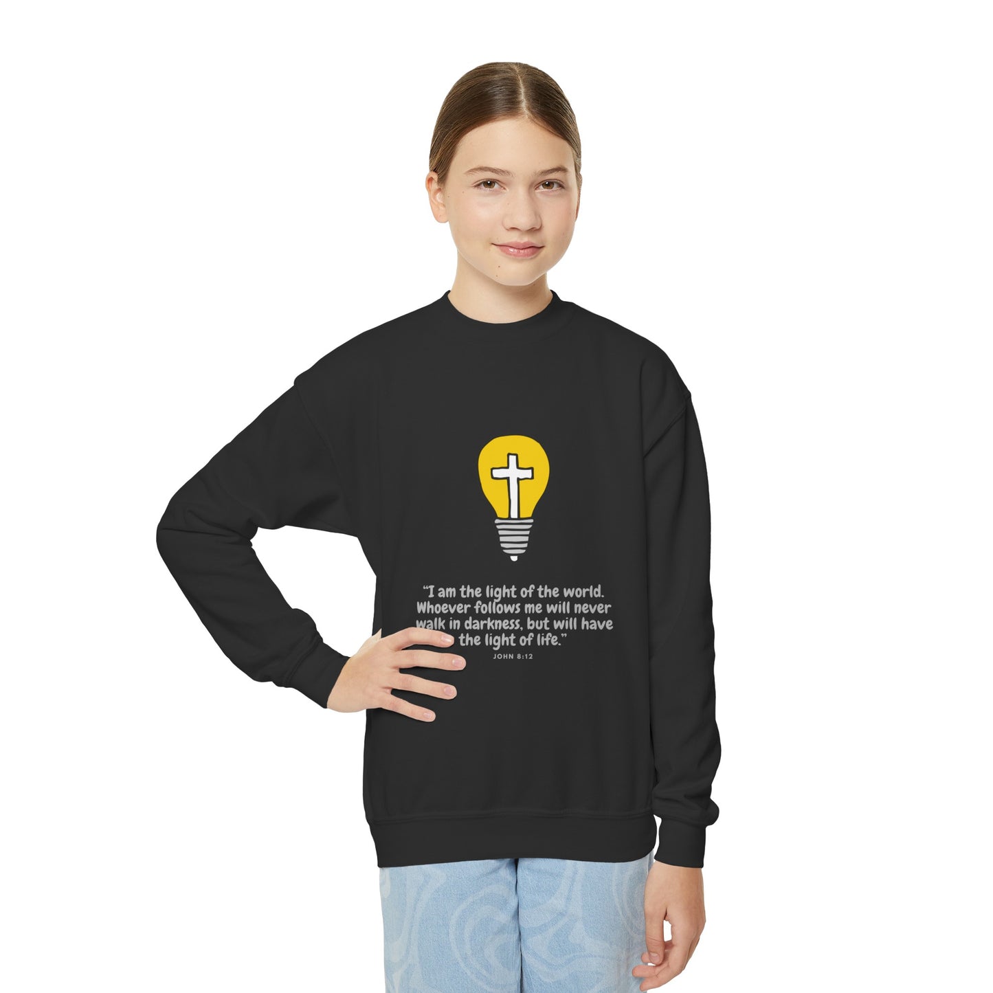 I am the light- Youth Crewneck Sweatshirt