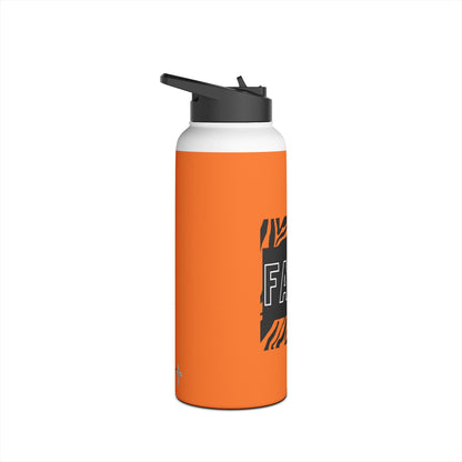 FAITH/Hebrews 11- Stainless Steel Bottle (orange/zebra)
