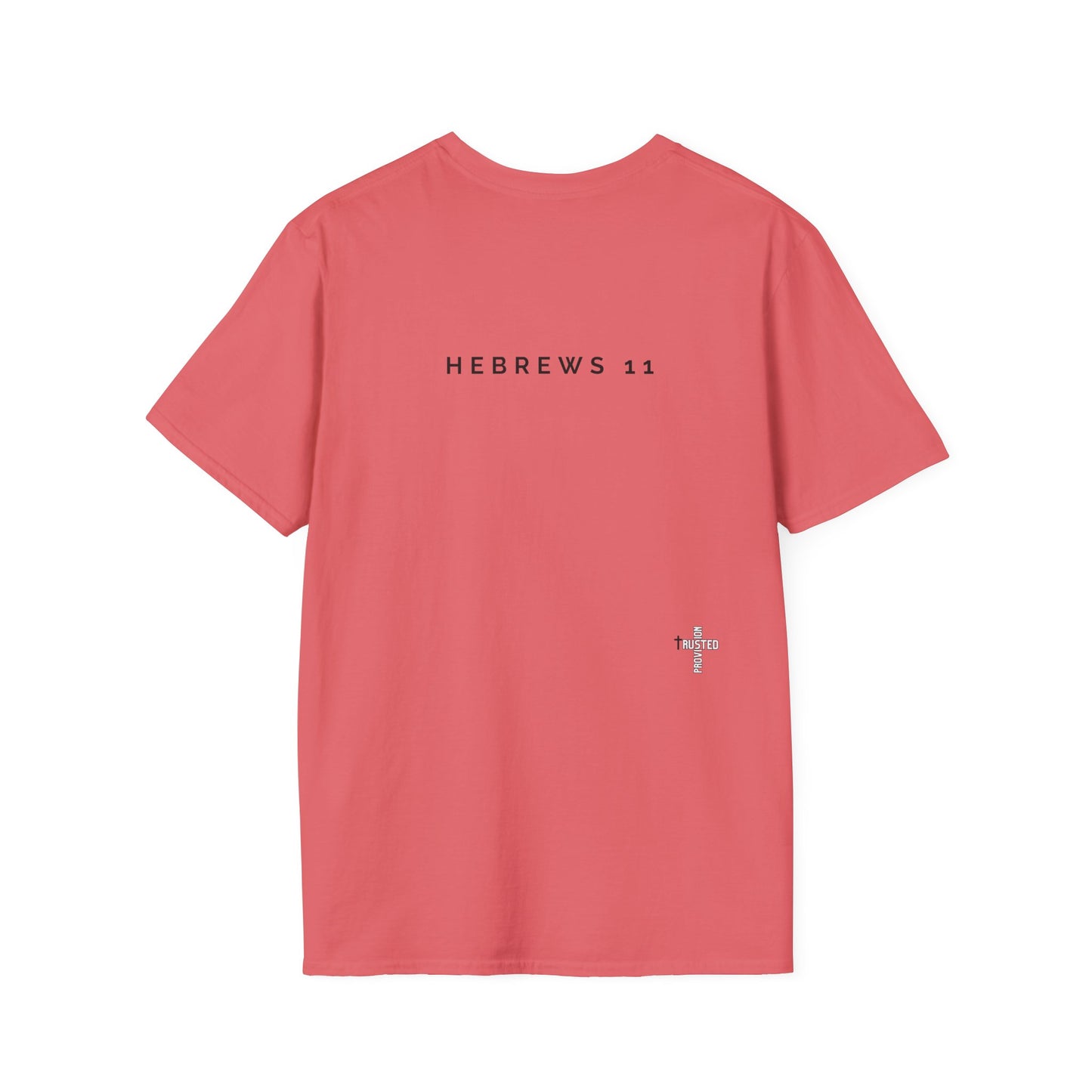 FAITH/HEBREWS 11- Unisex Softstyle T-Shirt (black & white)