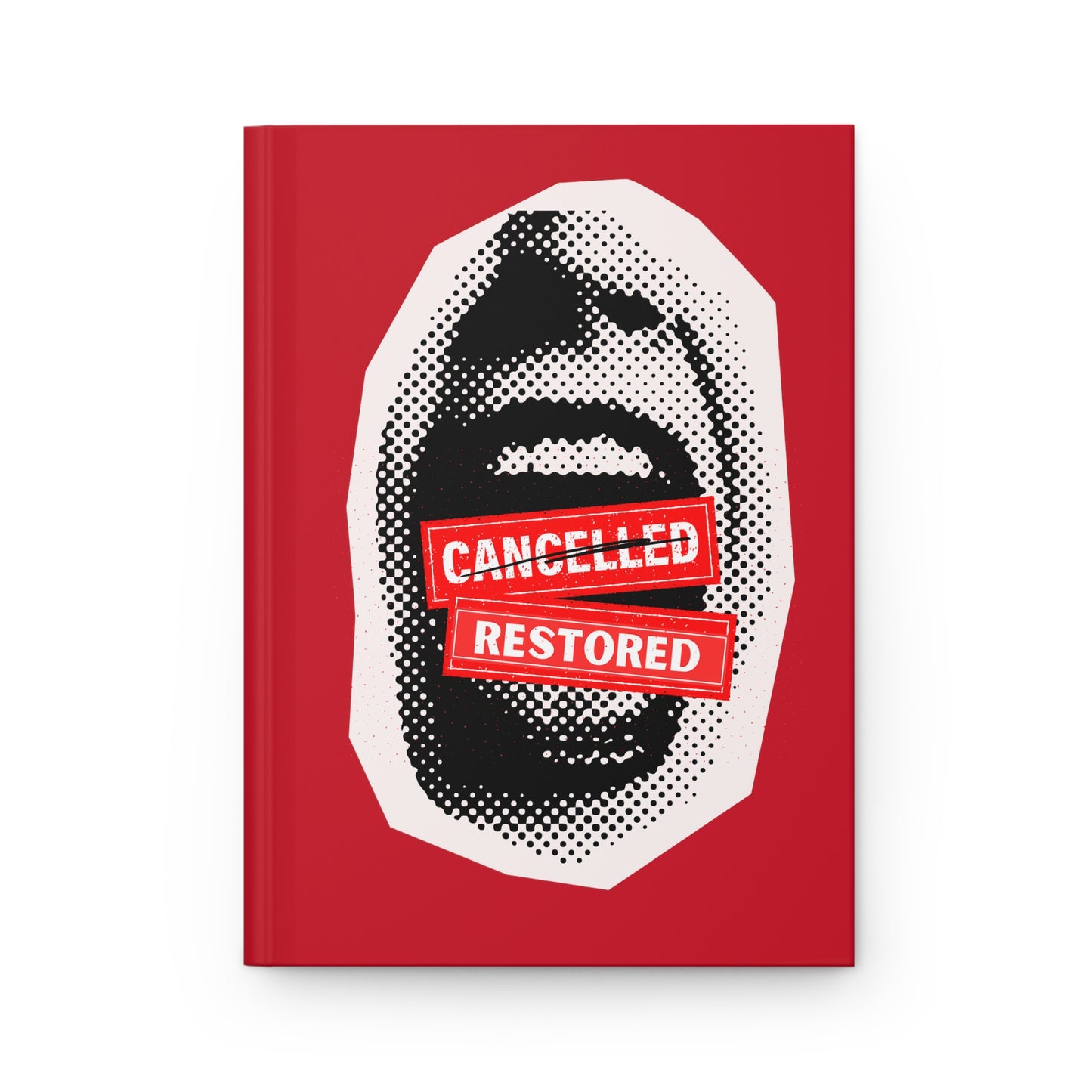 Screaming: Cancelled/Restored- Hardcover Journal (red)