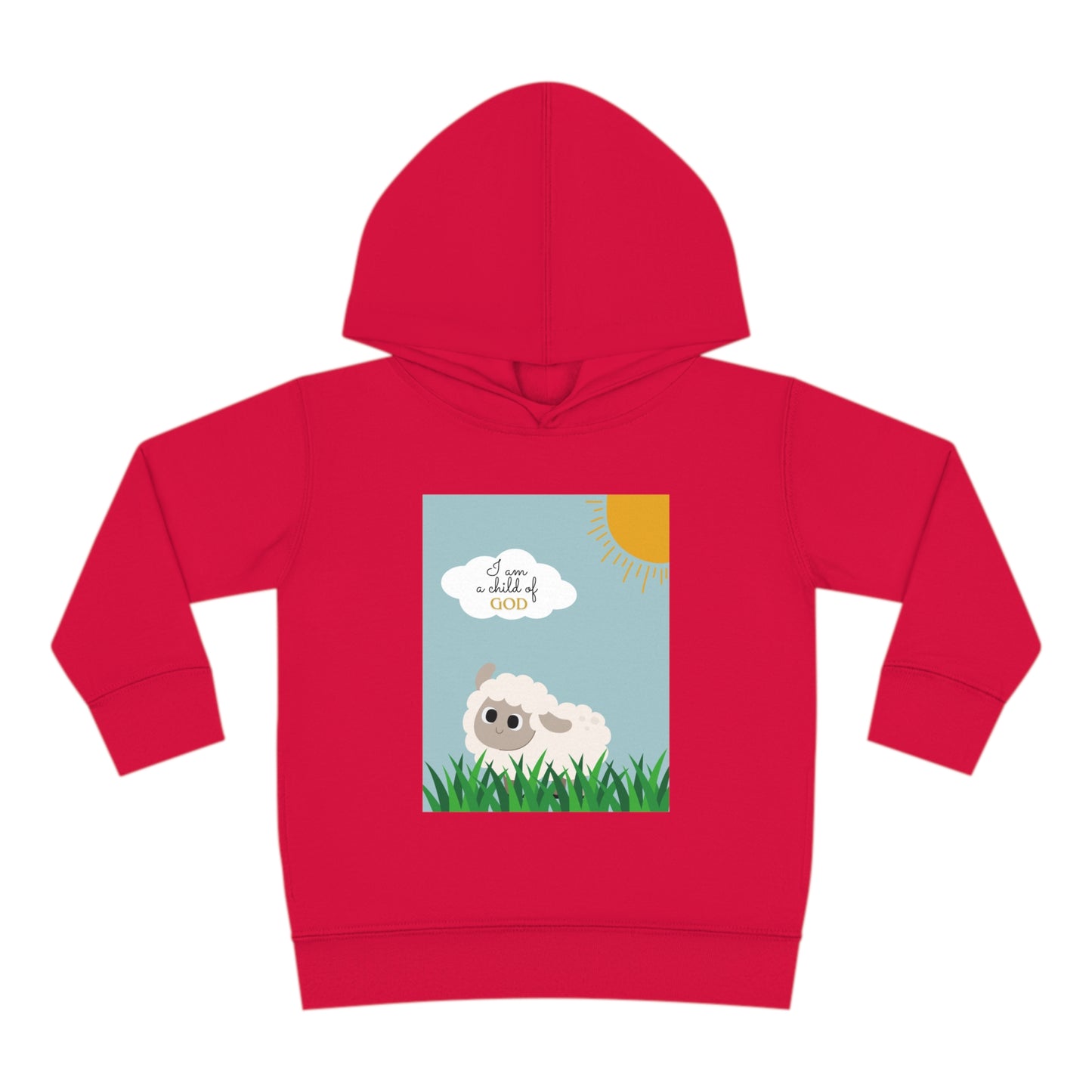 I am a child of God- Toddler Pullover Fleece Hoodie (adorable sheep)