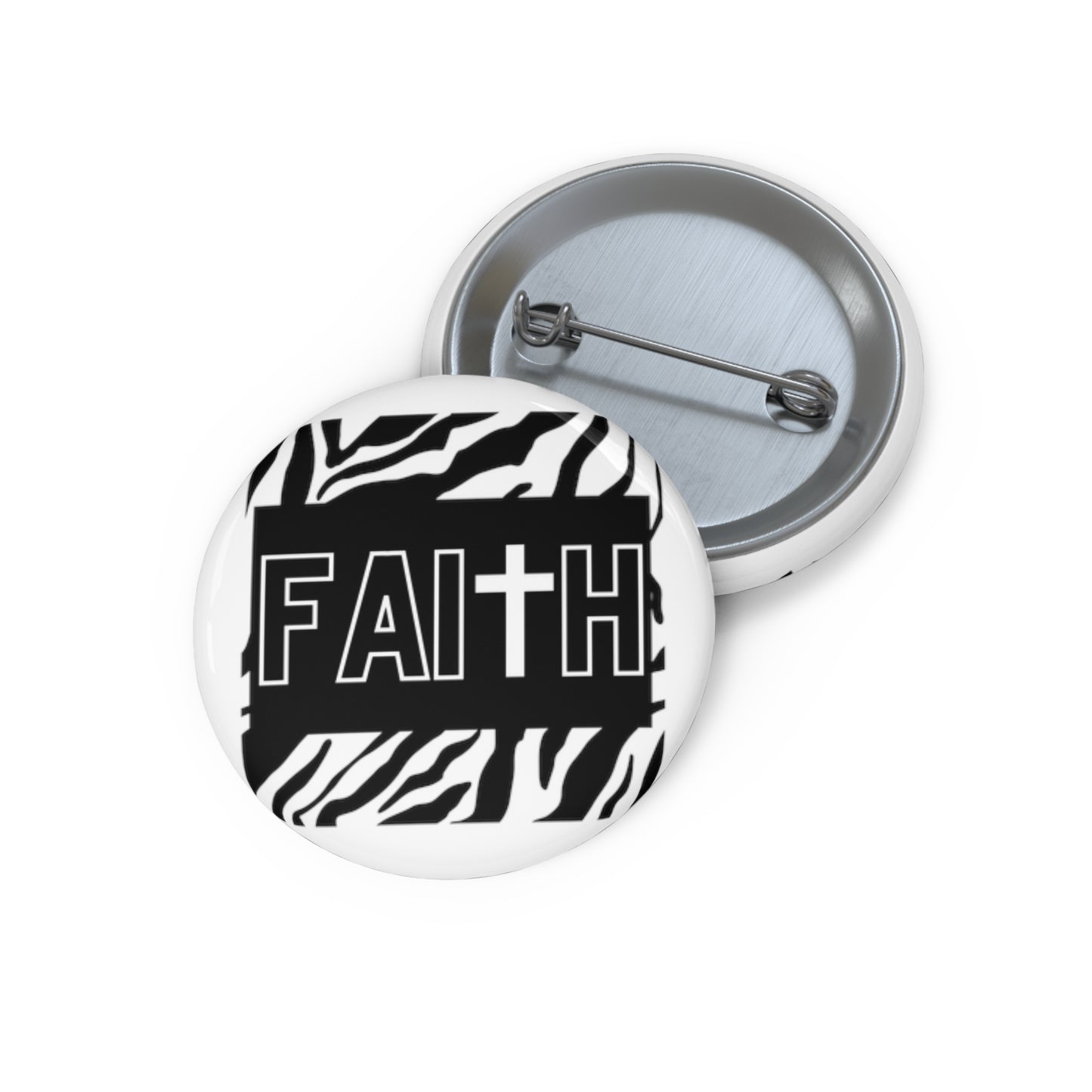 FAITH/Hebrews 11- Pin Button (zebra)