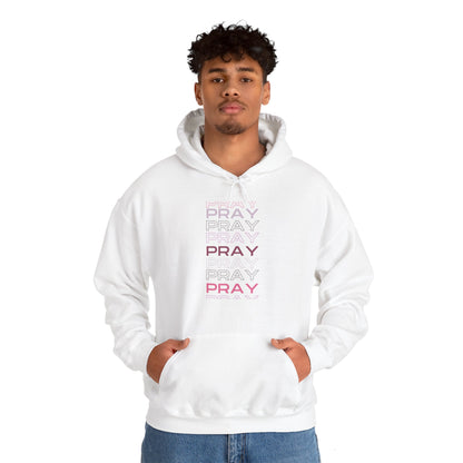 Pray- Unisex Hoodie (white & gray letters)