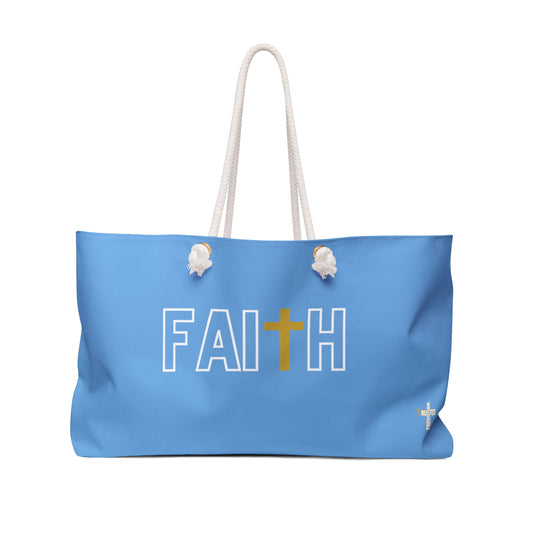 FAITH/Hebrews 11- Weekender Bag (light blue)