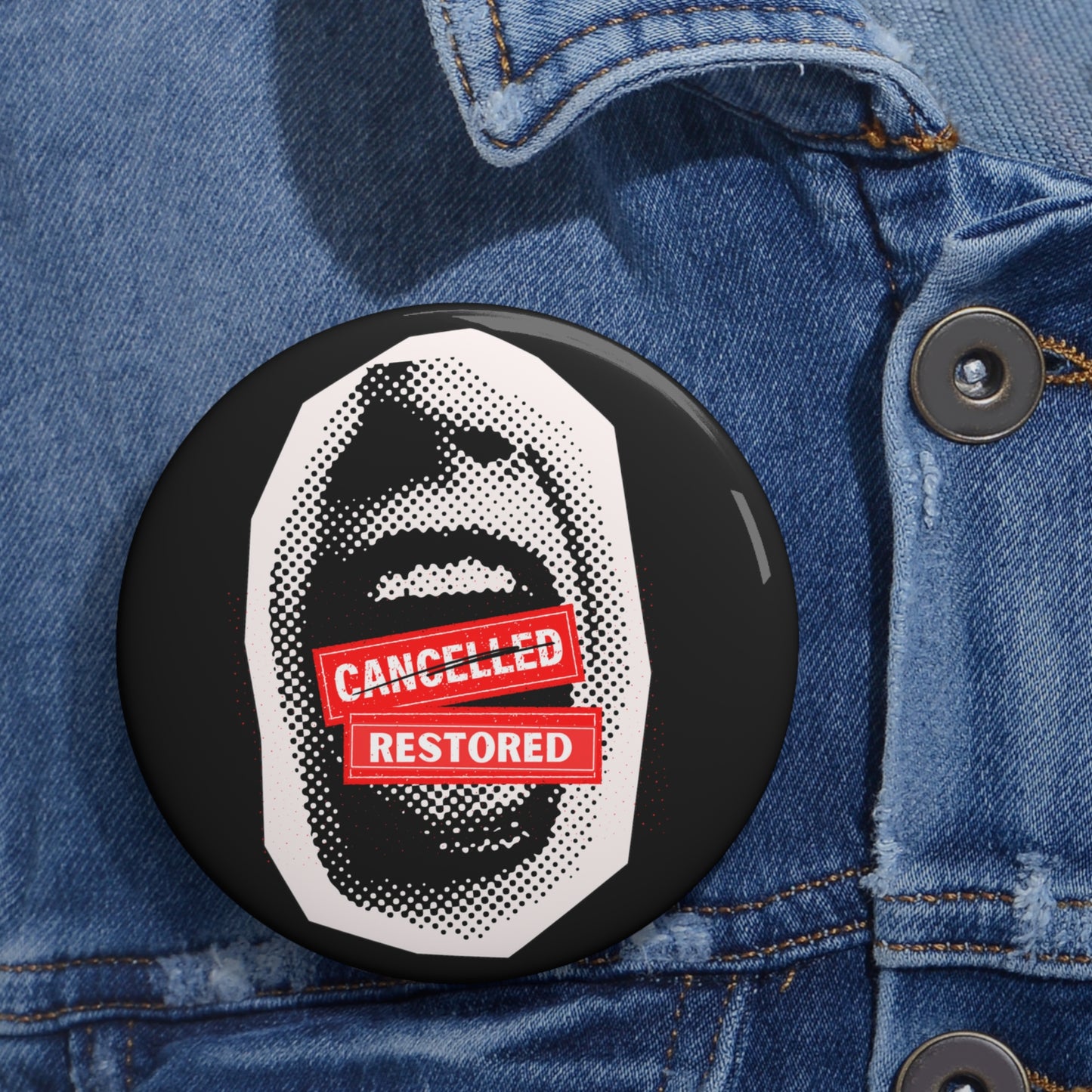 Screaming: Cancelled/Restored- Pin Button