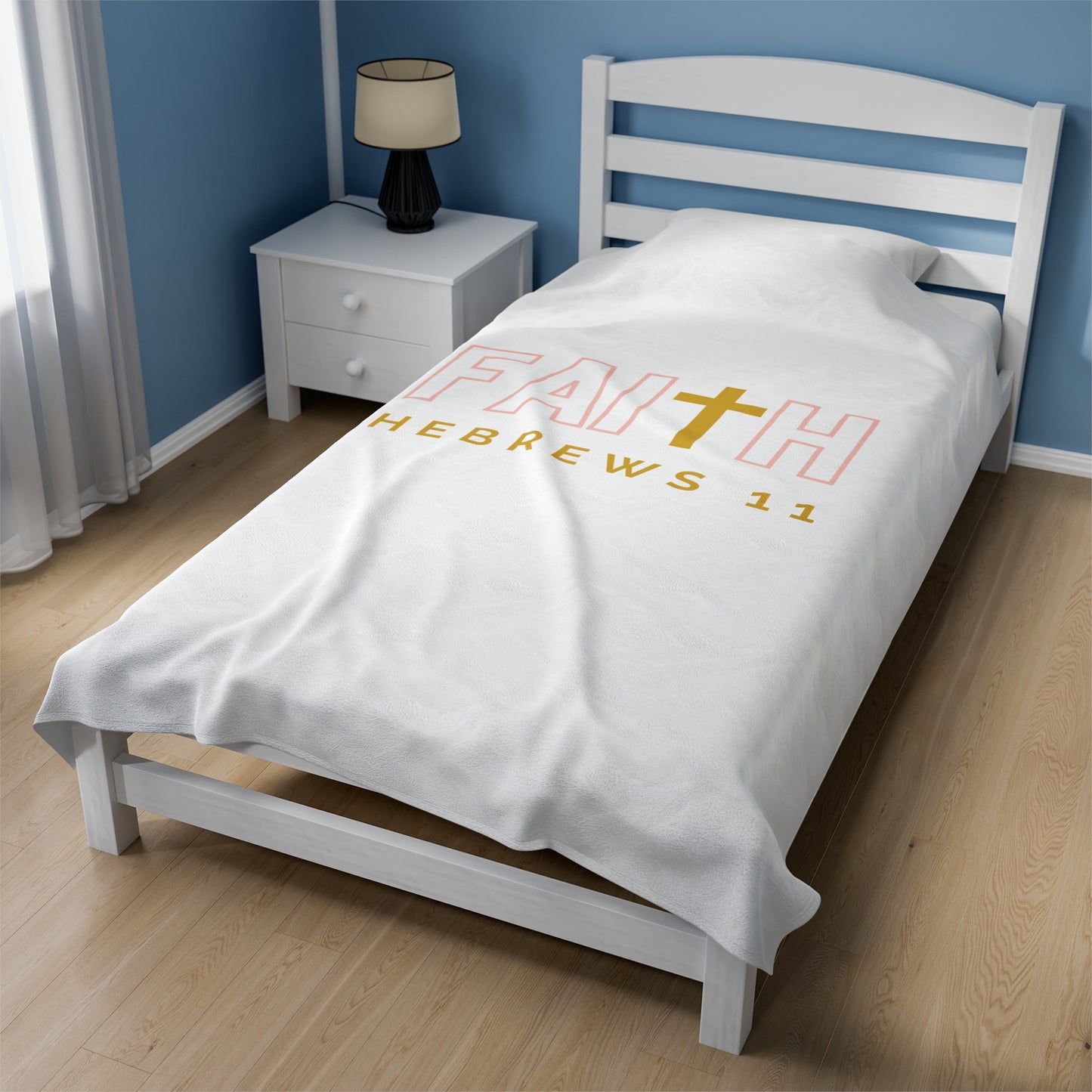 Faith (Hebrews 11)- Plush Blanket (white)