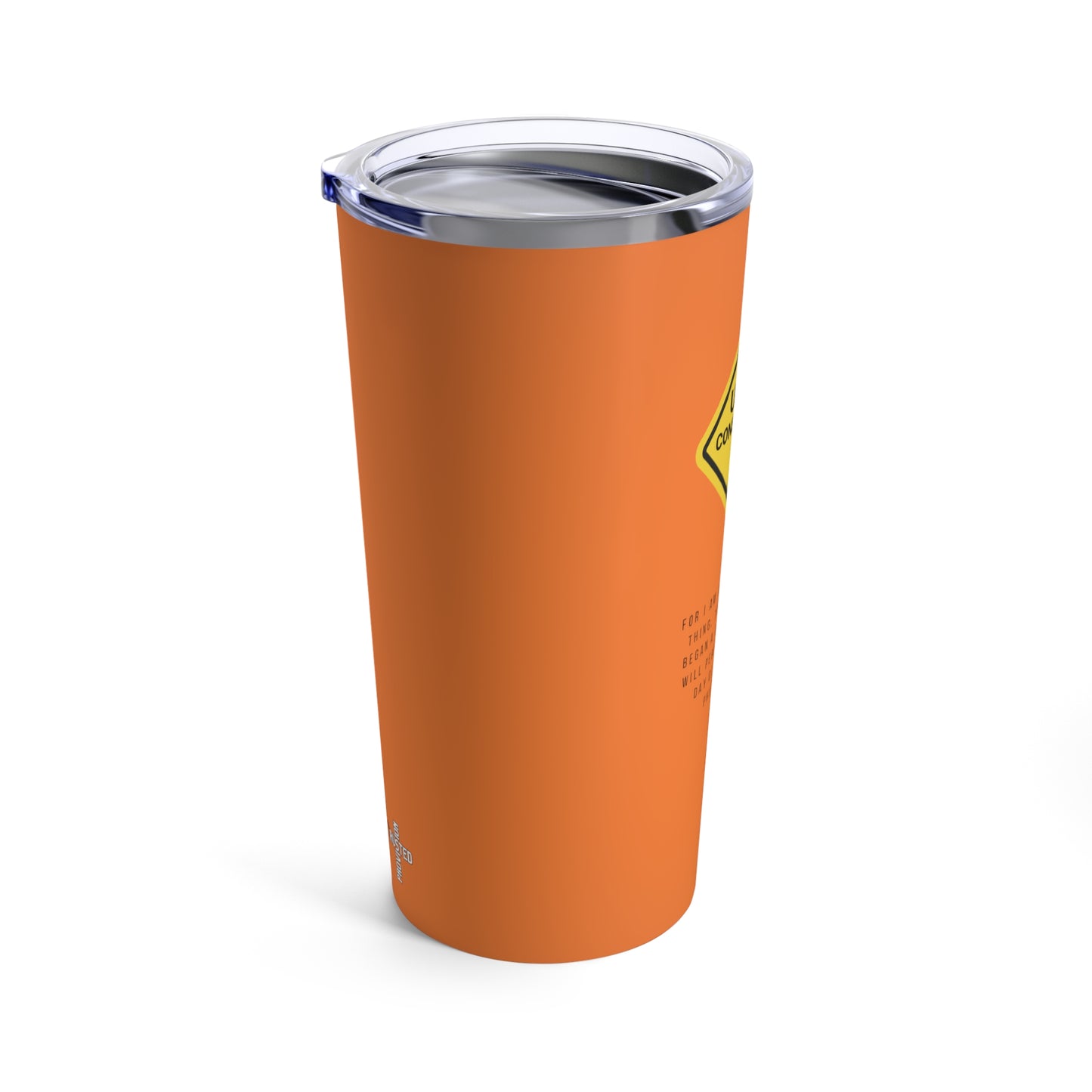 Under Construction- 20oz Tumbler (orange)