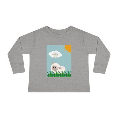 I am a child of God- Toddler Long Sleeve Tee (adorable sheep)