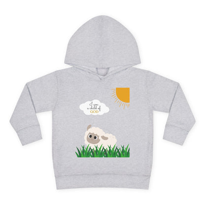 I am a child of God- Toddler Pullover Fleece Hoodie (adorable sheep)