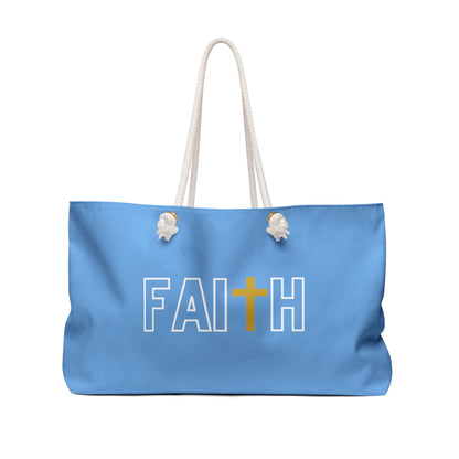 FAITH/Hebrews 11- Weekender Bag (light blue)