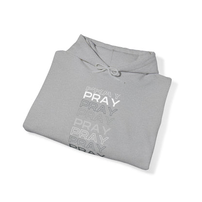 Pray- Unisex Hoodie (white & gray letters)