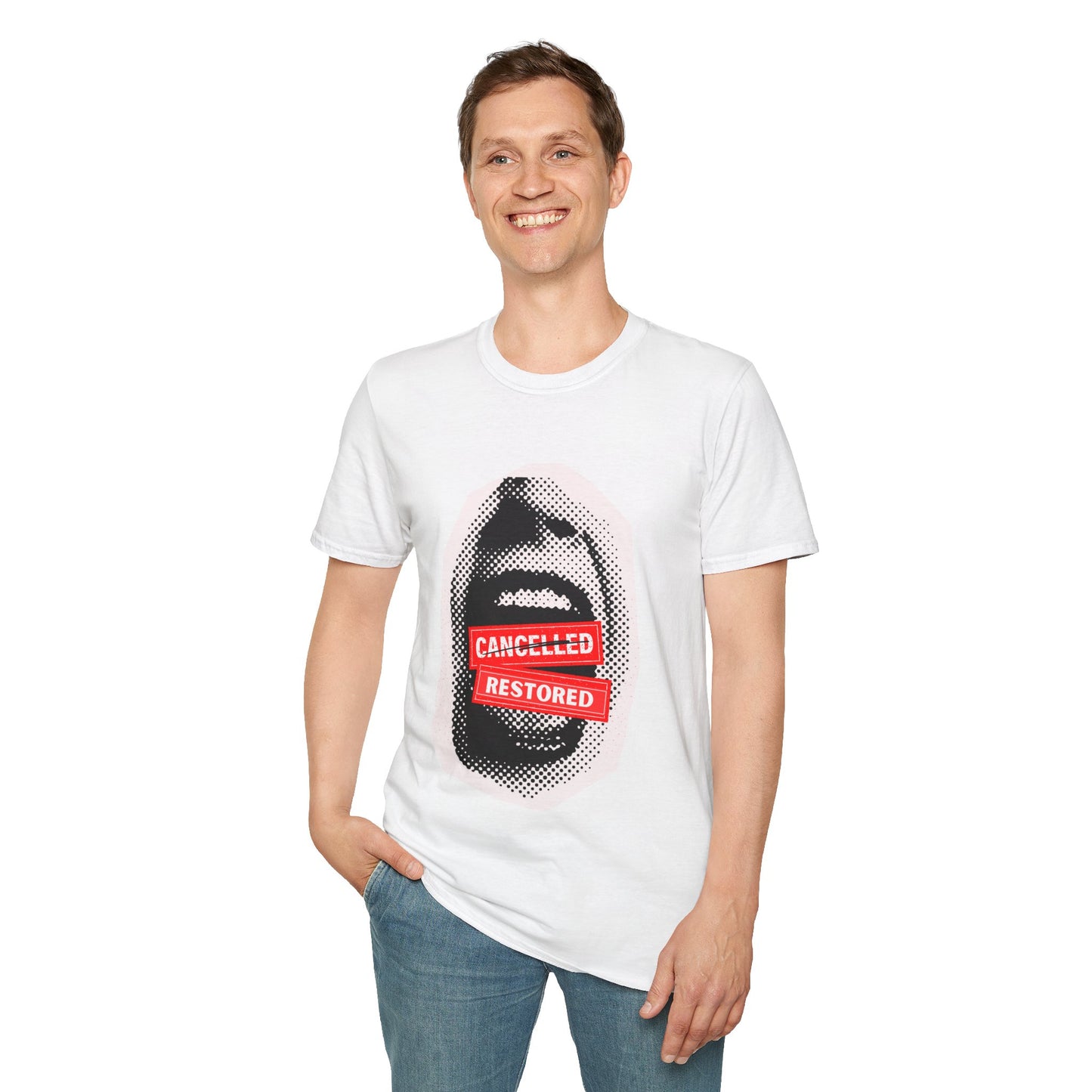 Screaming: Cancelled/Restored- Unisex Softstyle T-Shirt