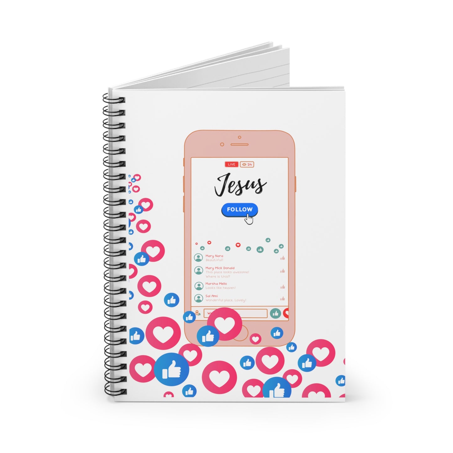 Follow Jesus- Spiral Notebook