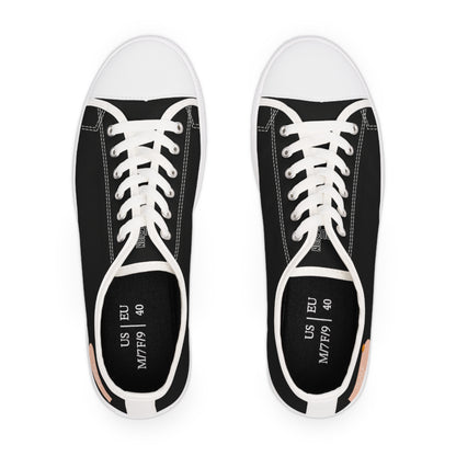 Peace (Phil 4:6)- Women's Low Top Sneakers (black)
