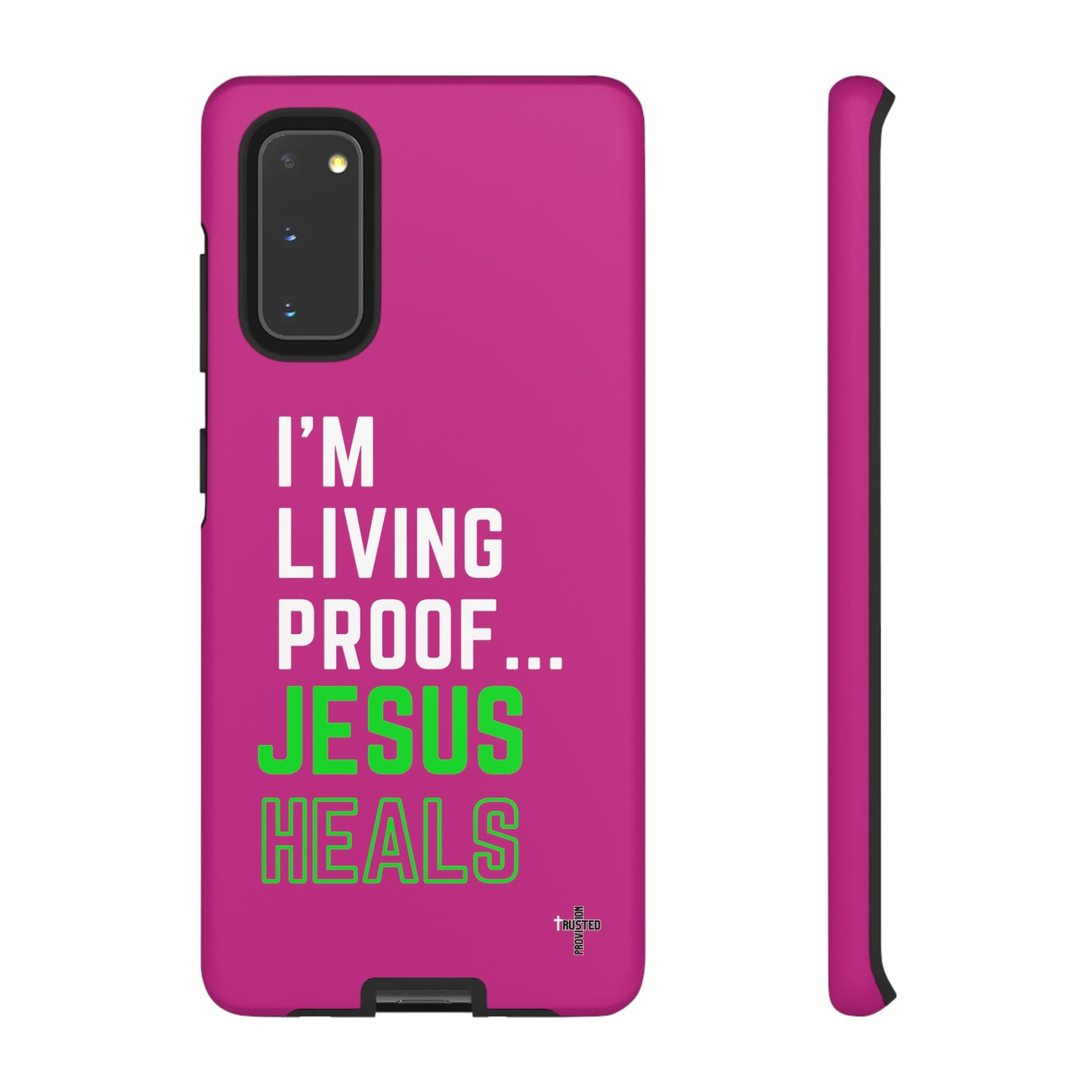 I'm living proof...Jesus Heals- Tough Case (pink)