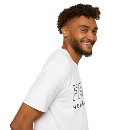 FAITH/HEBREWS 11- Unisex Softstyle T-Shirt (black & white)
