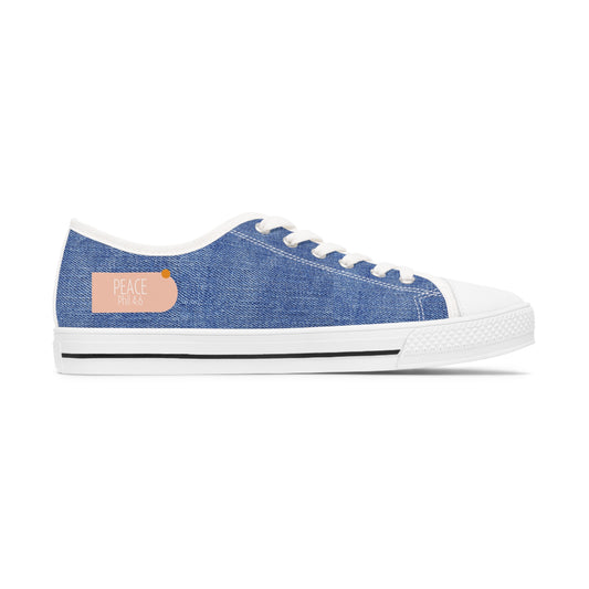 Peace (Phil 4:6)- Women's Low Top Sneakers (jeans)