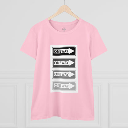 One Way- Women's Midweight Cotton Tee