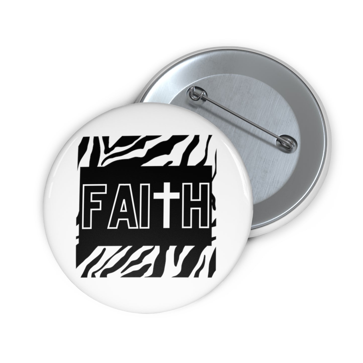 FAITH/Hebrews 11- Pin Button (zebra)