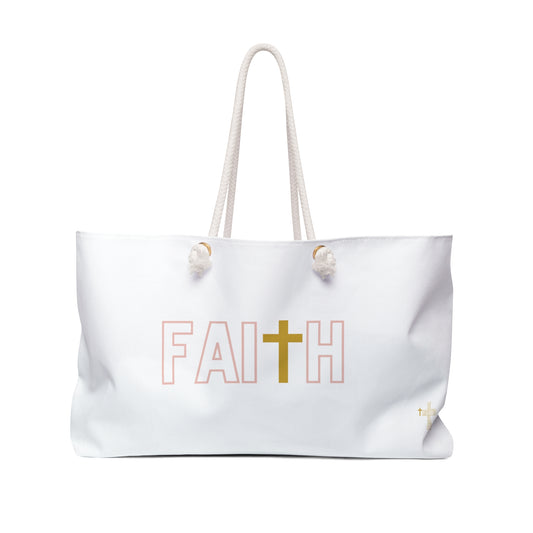 FAITH/Hebrews 11- Weekender Bag (white) (***needs description)