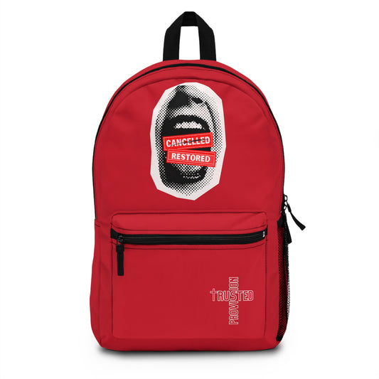 Screaming: Cancelled/Restored- Backpack (red)