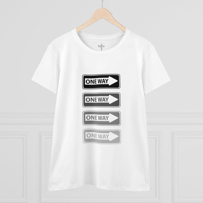 One Way- Women's Midweight Cotton Tee