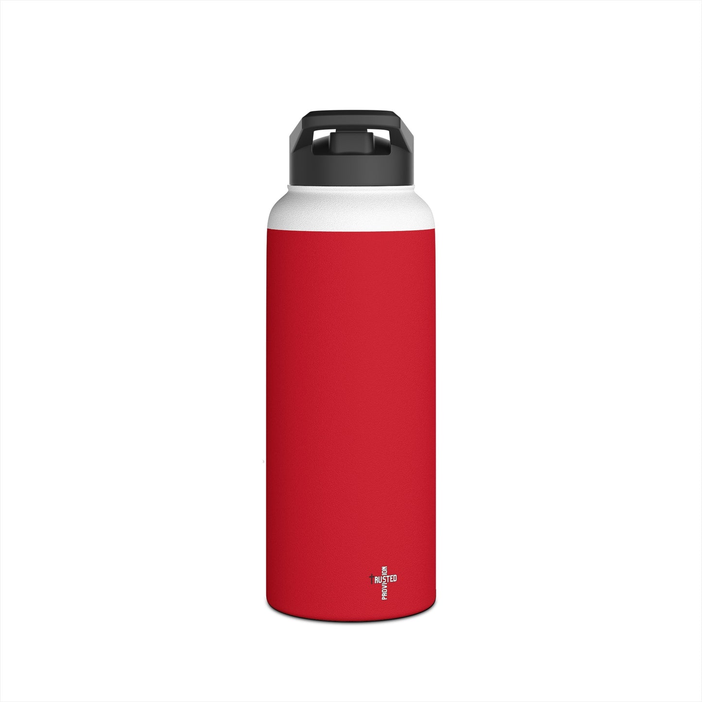 I'm living proof...Jesus Heals-  32 oz Stainless Steel Bottle (dark red)