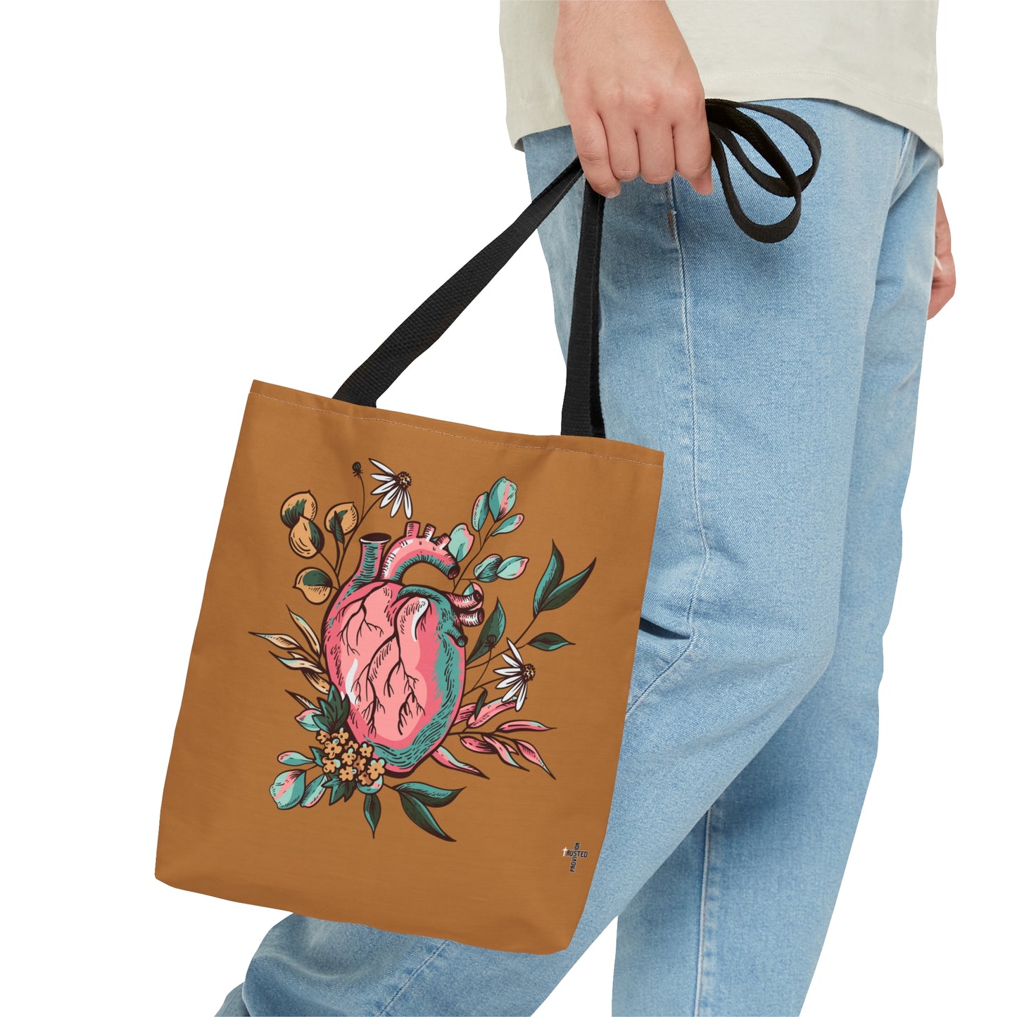 New Heart- Tote Bag (light brown)