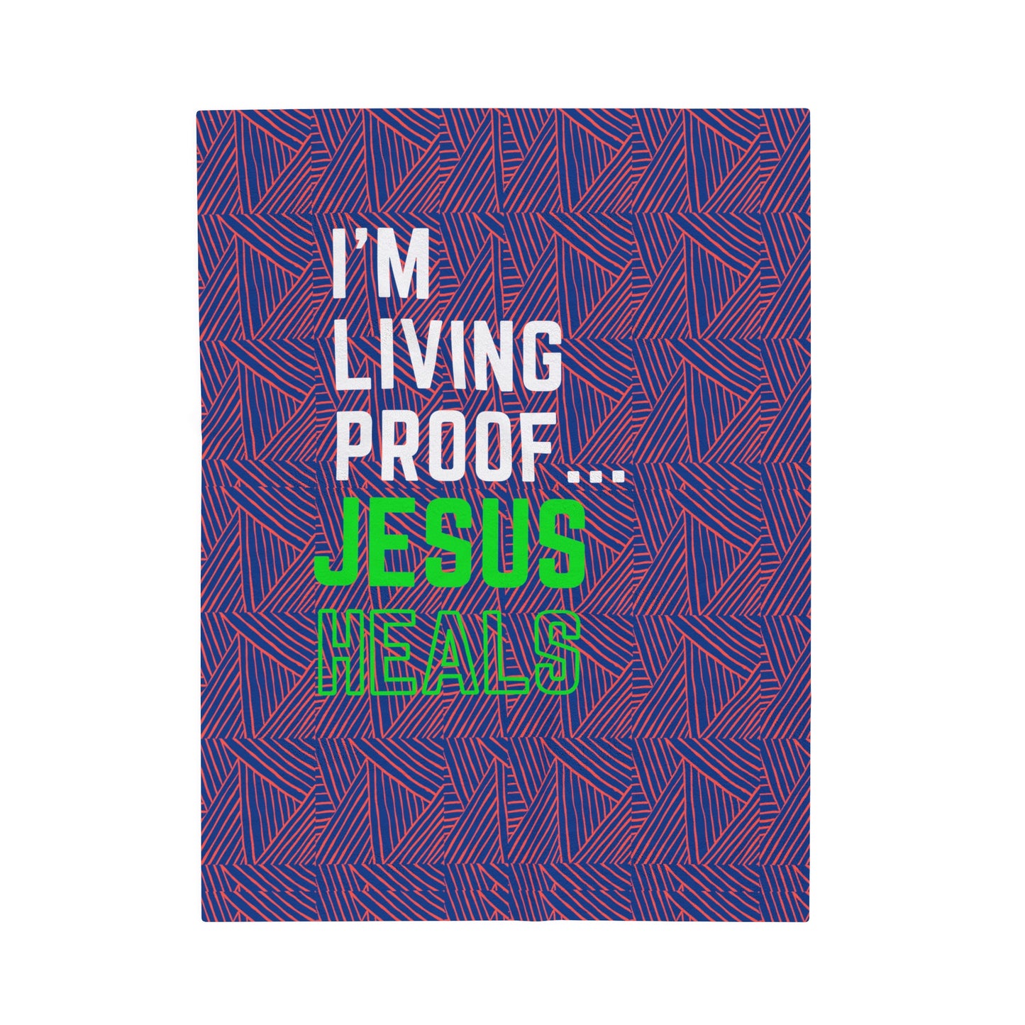 I am living proof...Jesus Heals- Plush Blanket