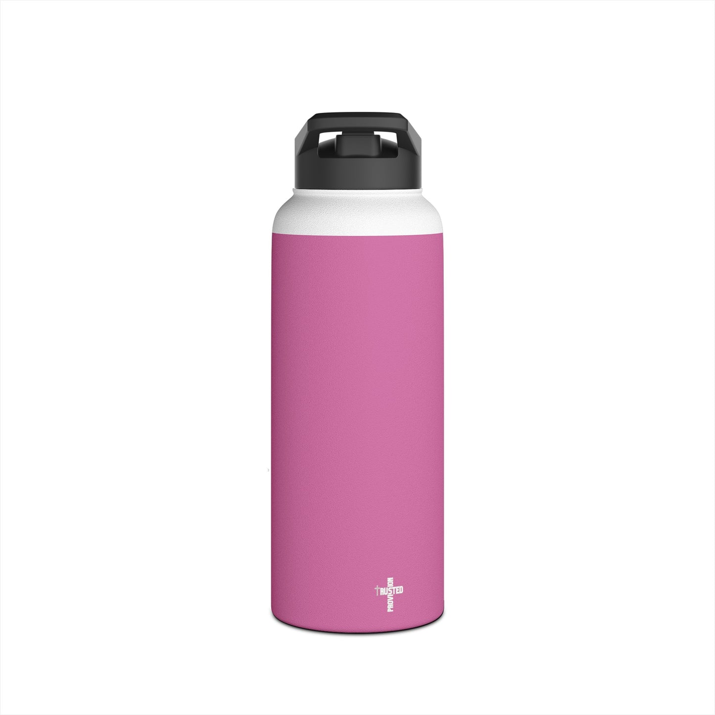 I'm living proof...Jesus Heals-  32 oz Stainless Steel Bottle (light pink)