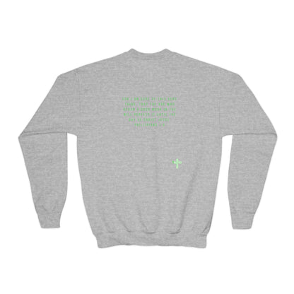 Work in Progress- Youth Crewneck Sweatshirt (neon green)