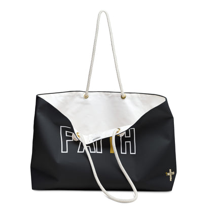 FAITH/Hebrews 11- Weekender Bag (black/white/gold)