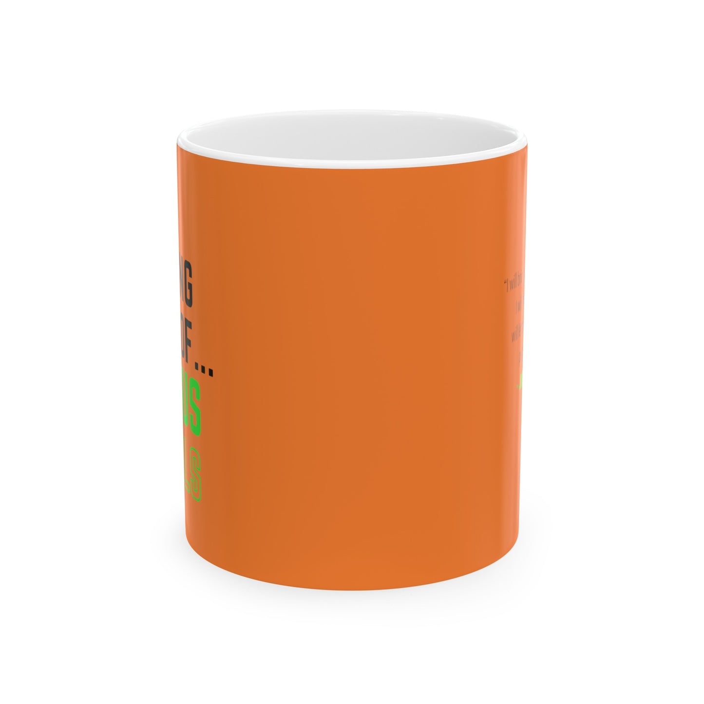 I'm living proof...Jesus Heals- 11 oz Coffee Mug (orange & neon)