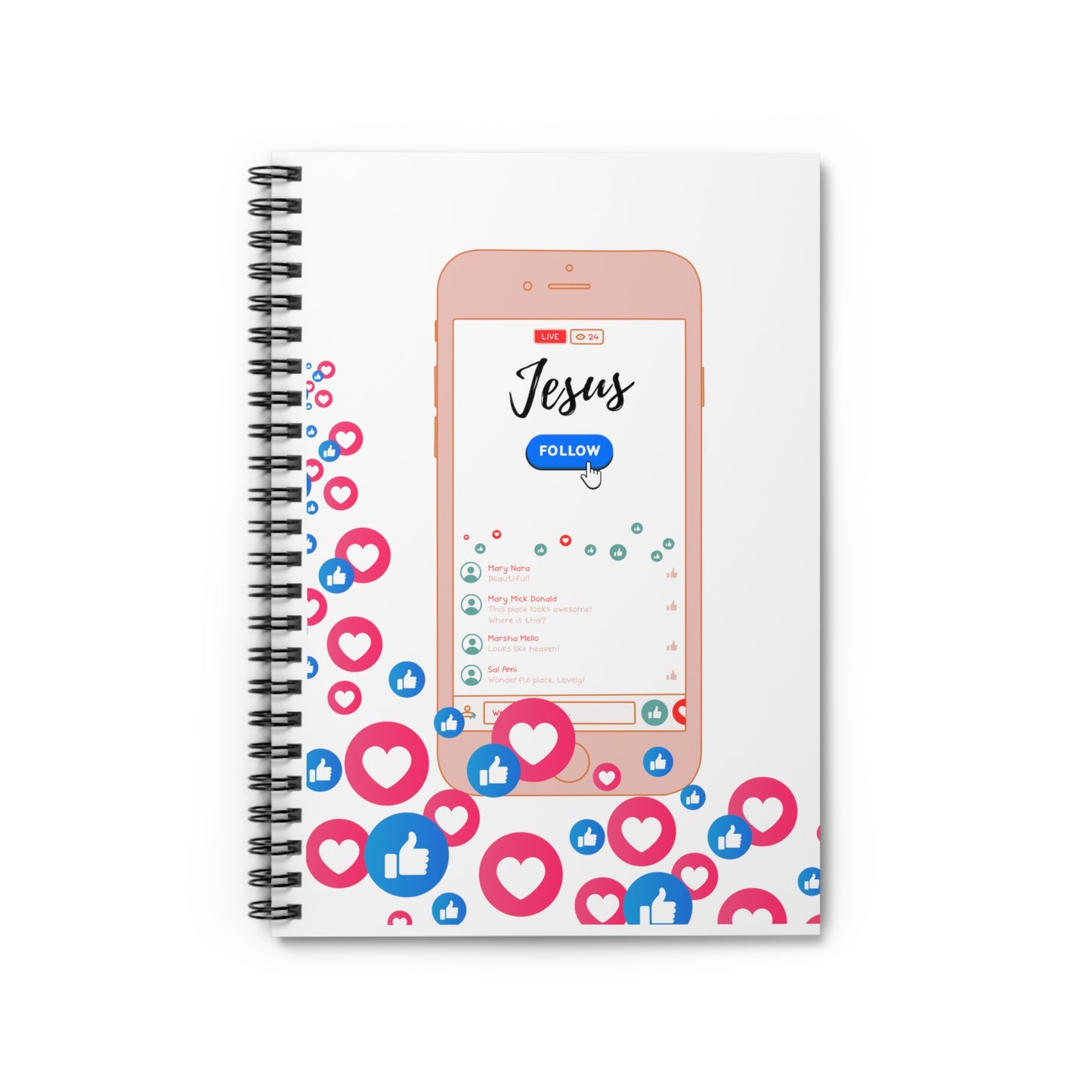 Follow Jesus- Spiral Notebook