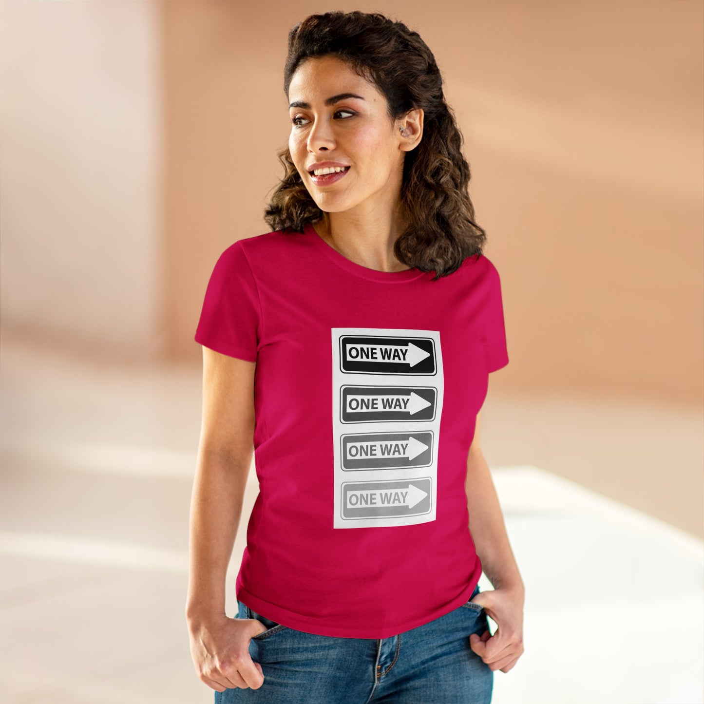 One Way- Women's Midweight Cotton Tee