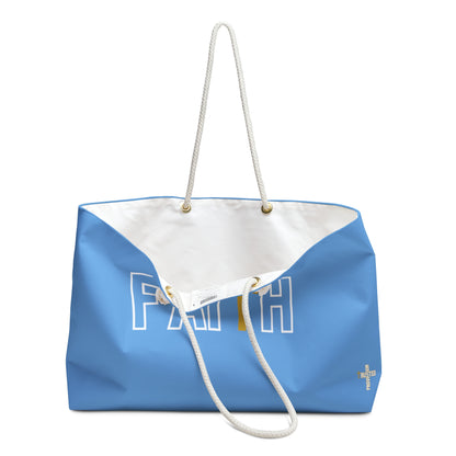 FAITH/Hebrews 11- Weekender Bag (light blue)