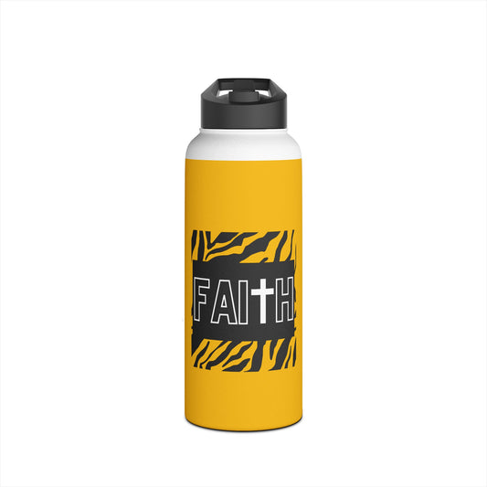 FAITH/Hebrews 11- Stainless Steel Bottle (yellow/zebra)