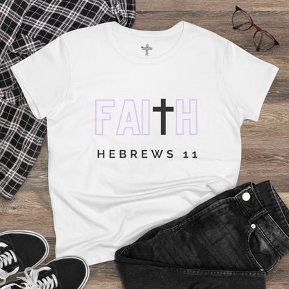 FAITH/HEBREWS 11- Women's Softstyle T-Shirt (lilac)