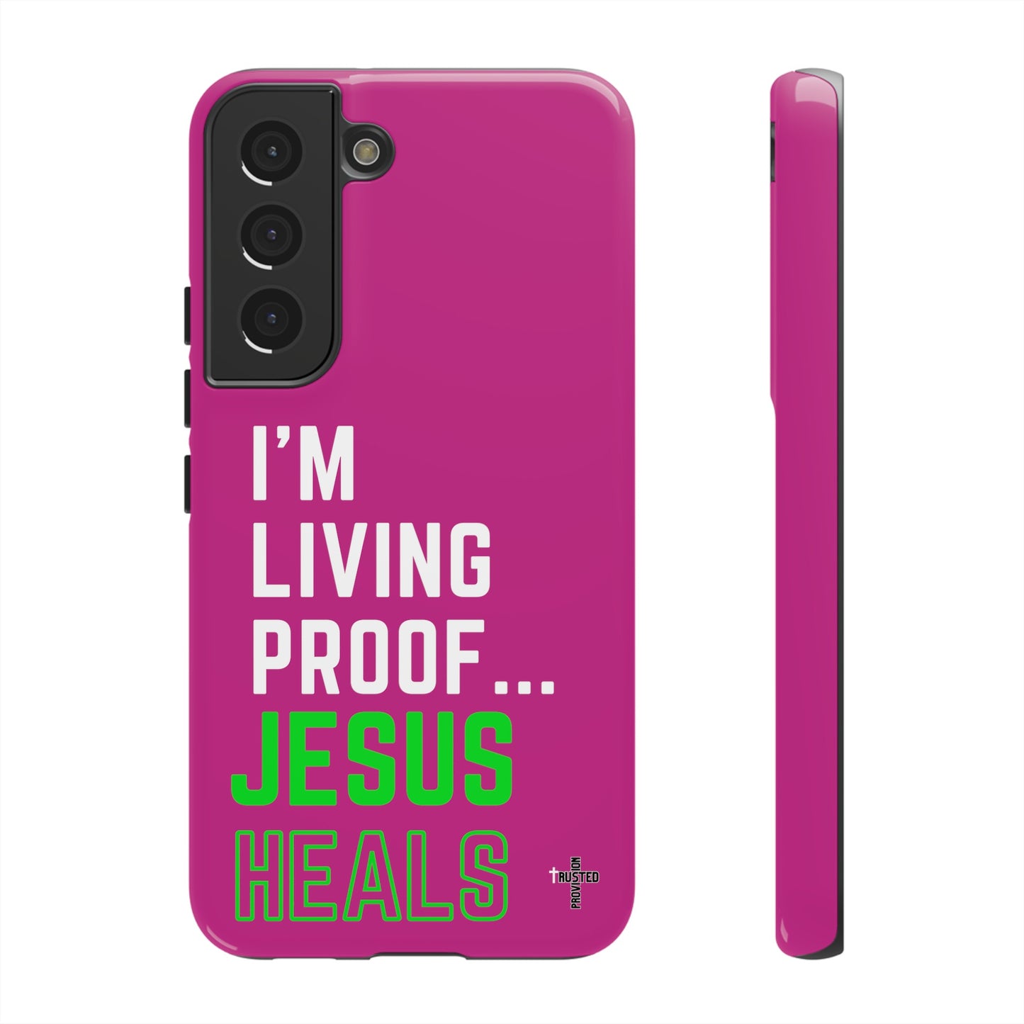 I'm living proof...Jesus Heals- Tough Case (pink)