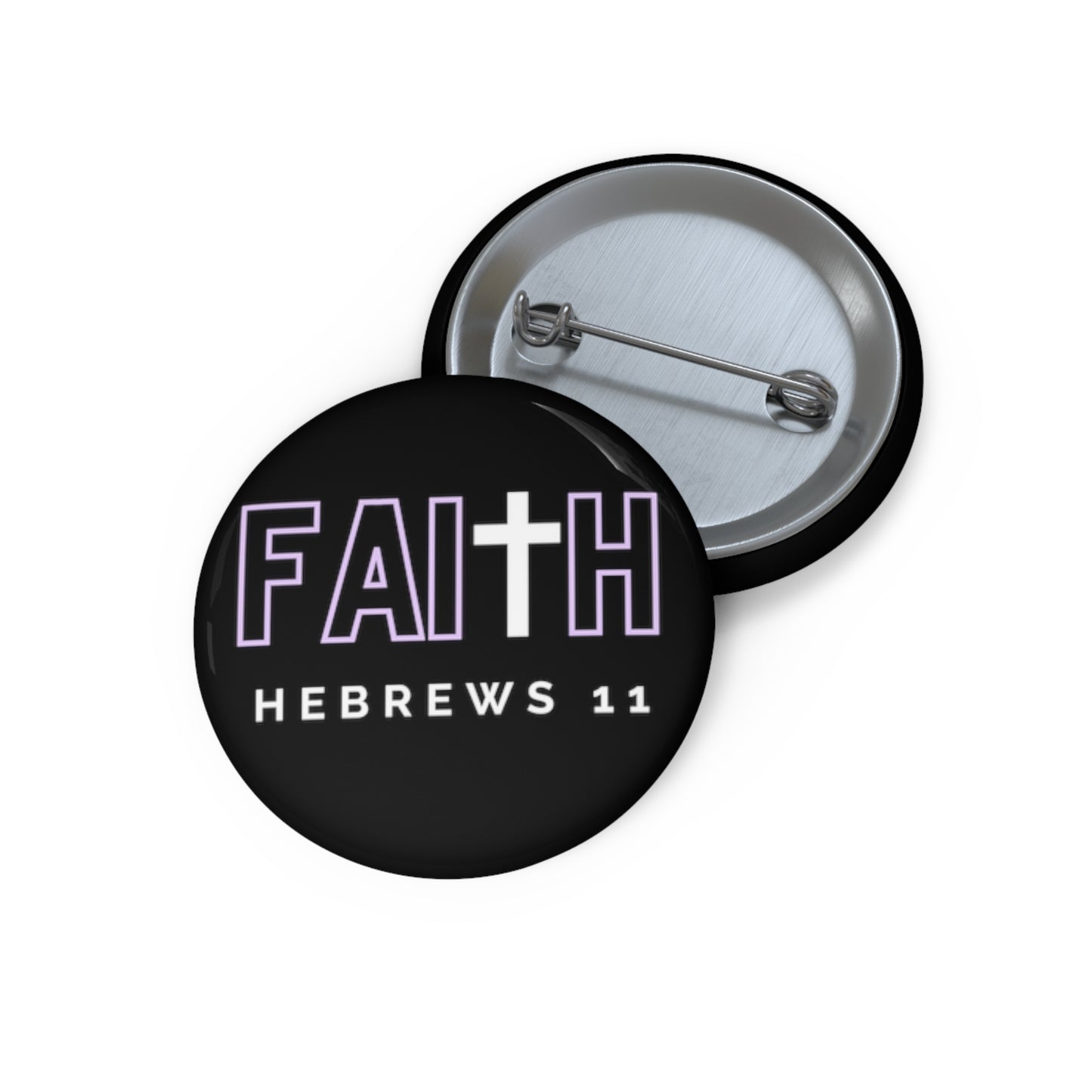 FAITH/Hebrews 11- Pin Button (lilac)