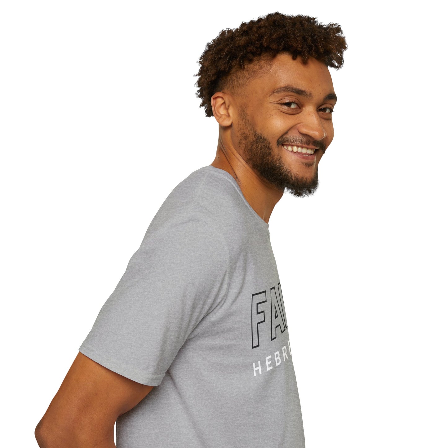 FAITH/HEBREWS 11- Unisex Softstyle T-Shirt (black & white)