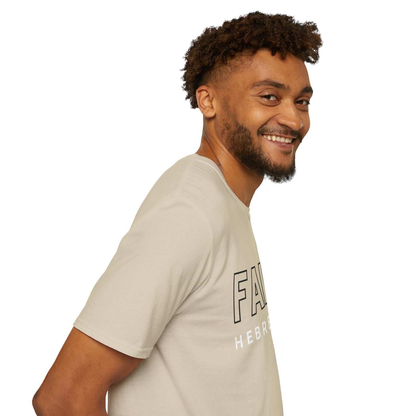FAITH/HEBREWS 11- Unisex Softstyle T-Shirt (black & white)