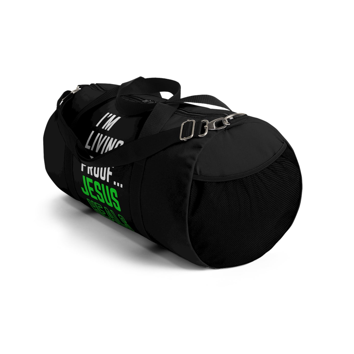 I'm living proof...Jesus Heals - Duffel Bag (black/neon)