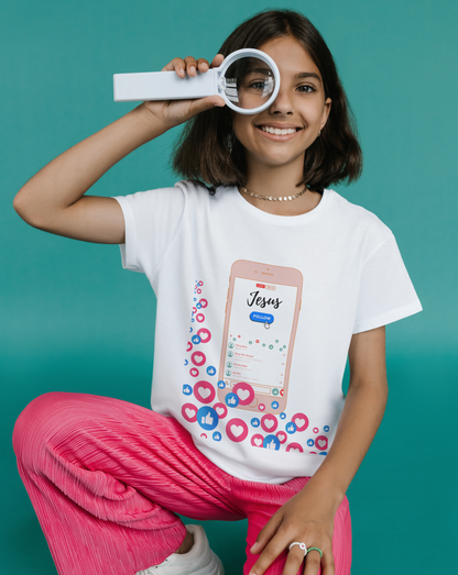 Follow Jesus- Kids Heavy Cotton™ Tee (pink)